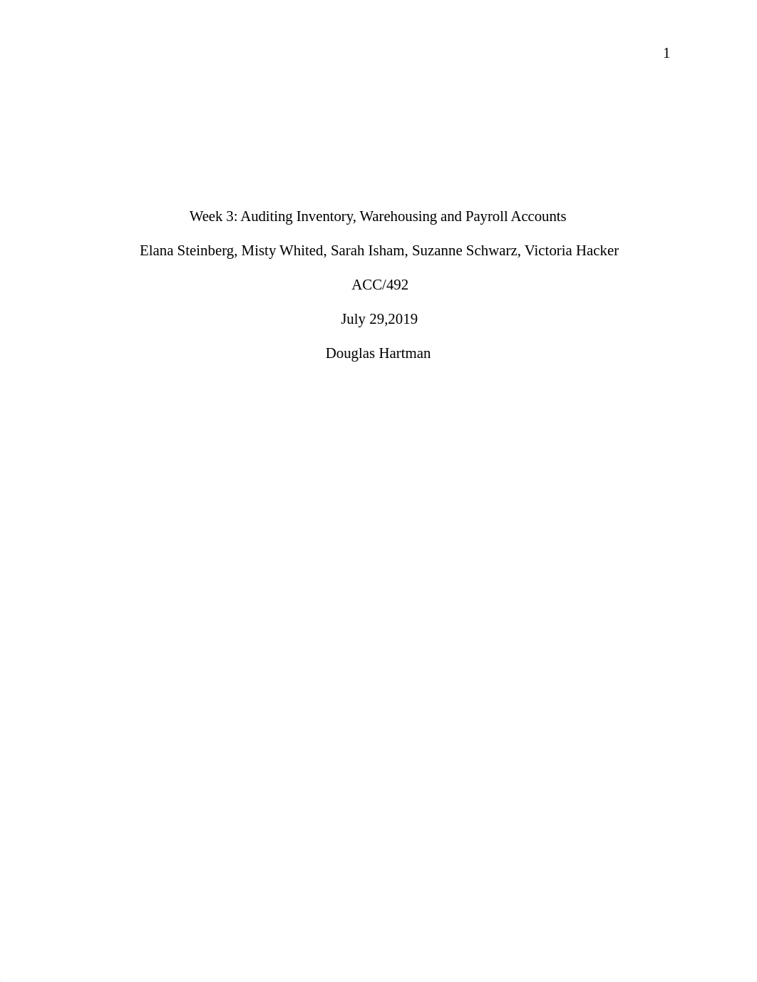 Group 4_ACC 492_ Week 3 Team Auditing Inventory, Warehousing, and Payroll Accounts (1).doc_dlhx8kgg3b8_page1