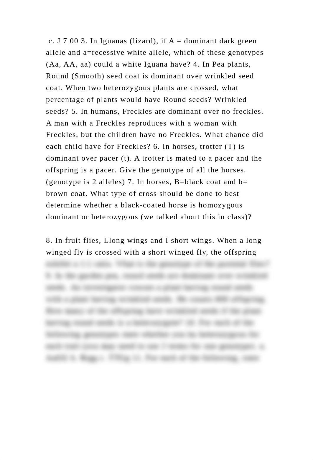 c. J 7 00 3. In Iguanas (lizard), if A = dominant dark green allele a.docx_dli29cvmw20_page2