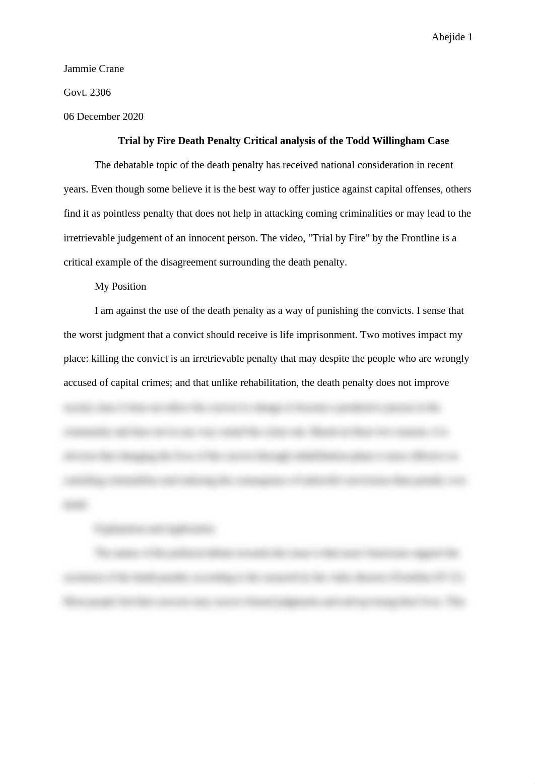 GOVT 2306 REFLECTIVE WRITING 3Trial_byFire_Death_Penalty_Critical_analysis_of_the_Todd_Willingham_Ca_dliqkoh6pub_page1