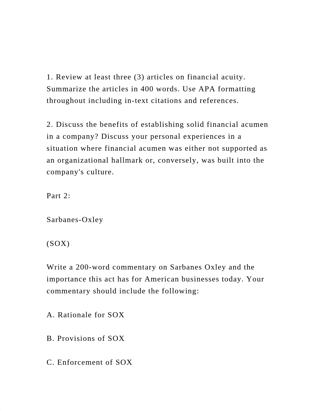 1. Review at least three (3) articles on financial acuity. Summa.docx_dljee19i22p_page2