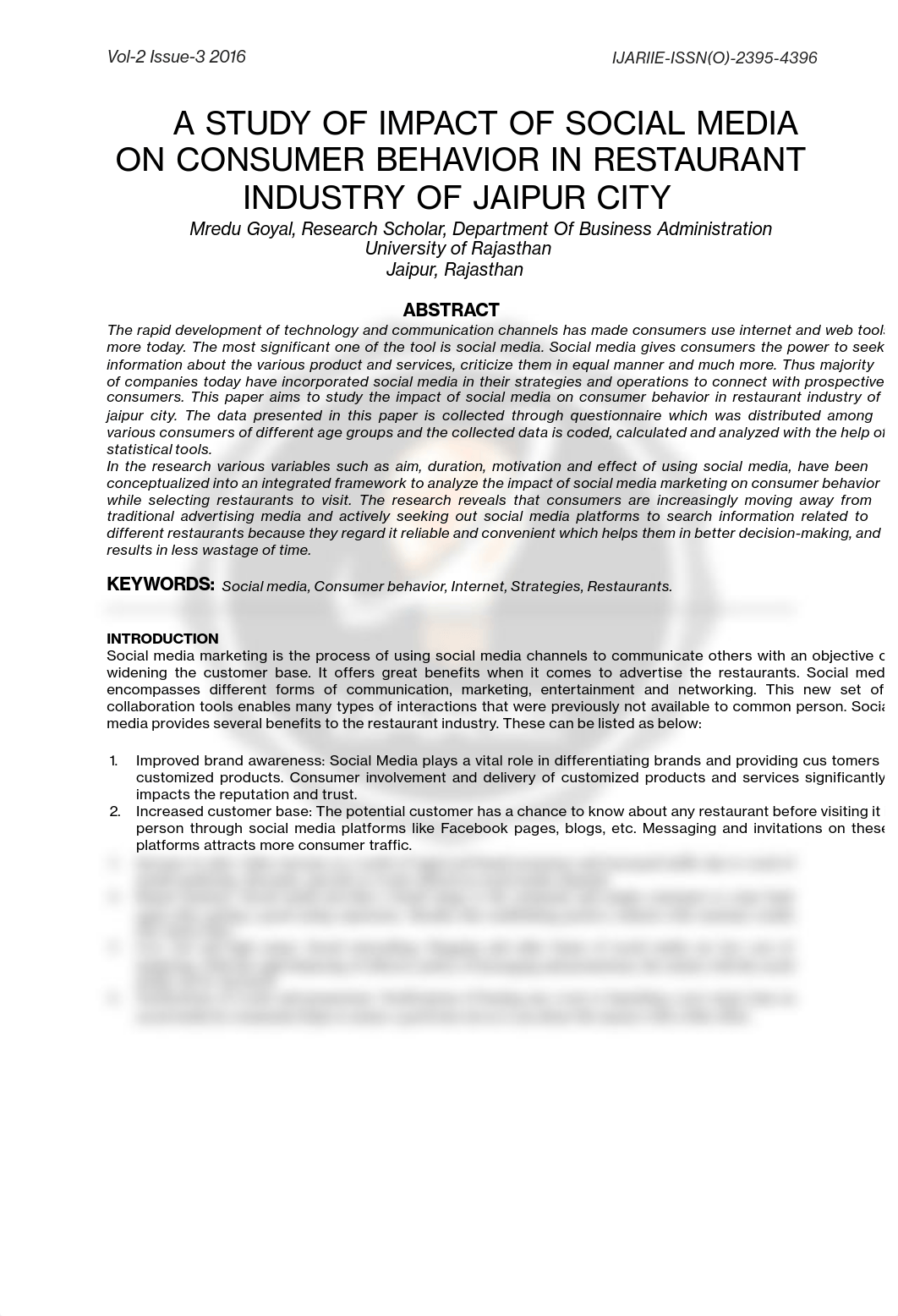 A_STUDY_OF_IMPACT_OF_SOCIAL_MEDIA_ON_CONSUMER_BEHAVIOR_IN_RESTAURANT_INDUSTRY_OF_JAIPUR_CITY_ijariie_dljh5jss79l_page1