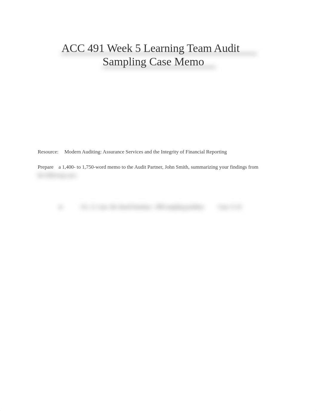 ACC 491 Week 5 Learning Team Audit Sampling Case Memo_dljjhwg29ir_page1