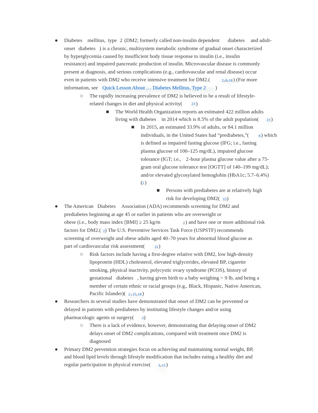 Diabetes mellitus, type 2 (DM2; formerly called non-insulin dependent diabetes and adult-onset diabe_dljlj742p35_page1