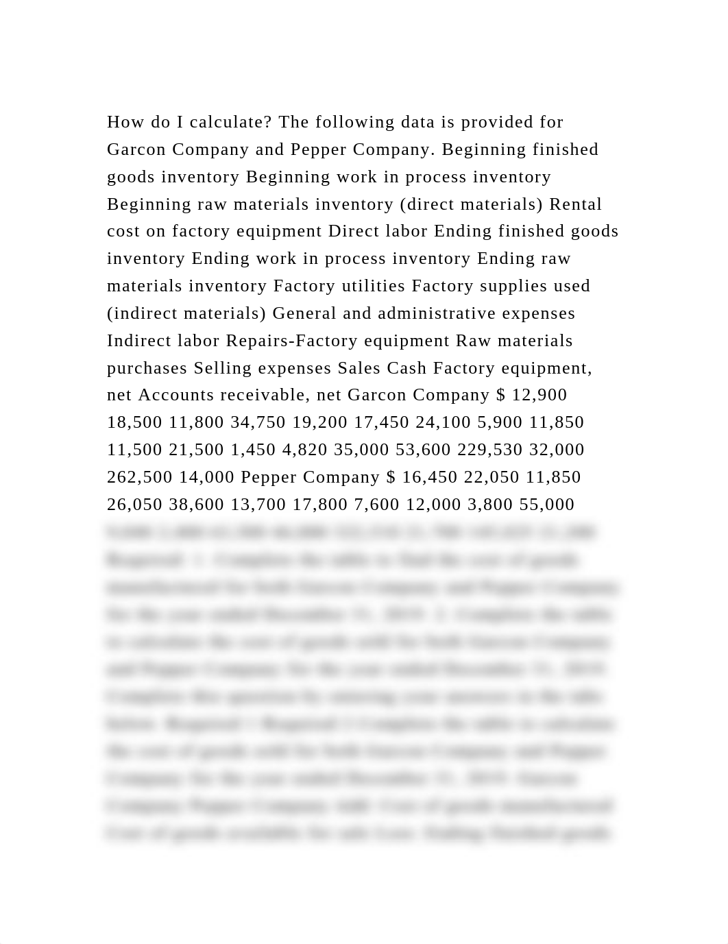 How do i calculate The following data is provided for Garcon Compan.docx_dljns7czel0_page2