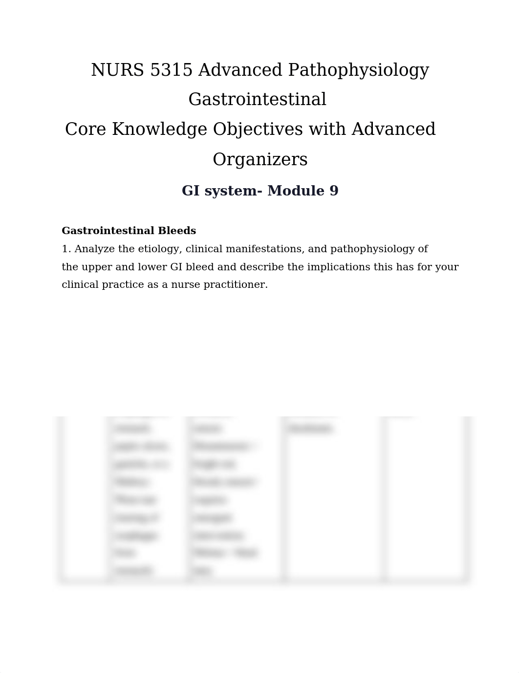 NURS 5315 Advanced Pathophysiology Gastrointestinal - University of Texas, Arlington.docx_dljprmt5ieh_page1