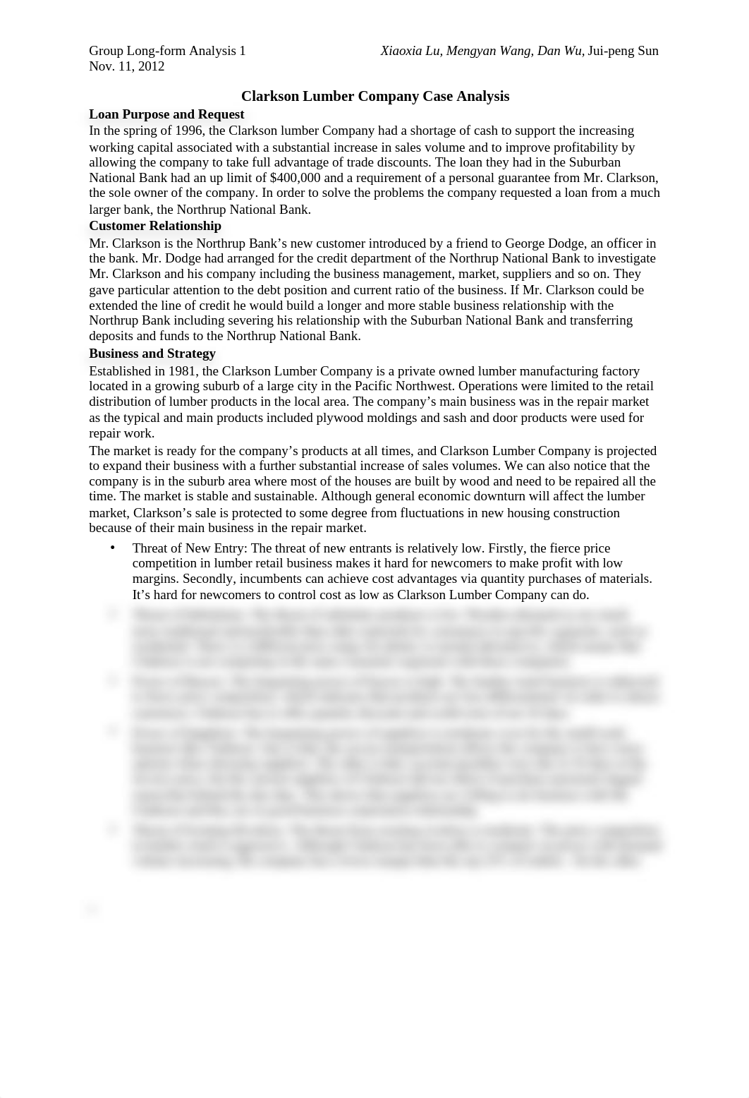 Clarkson Lumber Company Case Analysis_GA1-1-1_dlk7c33lidx_page1