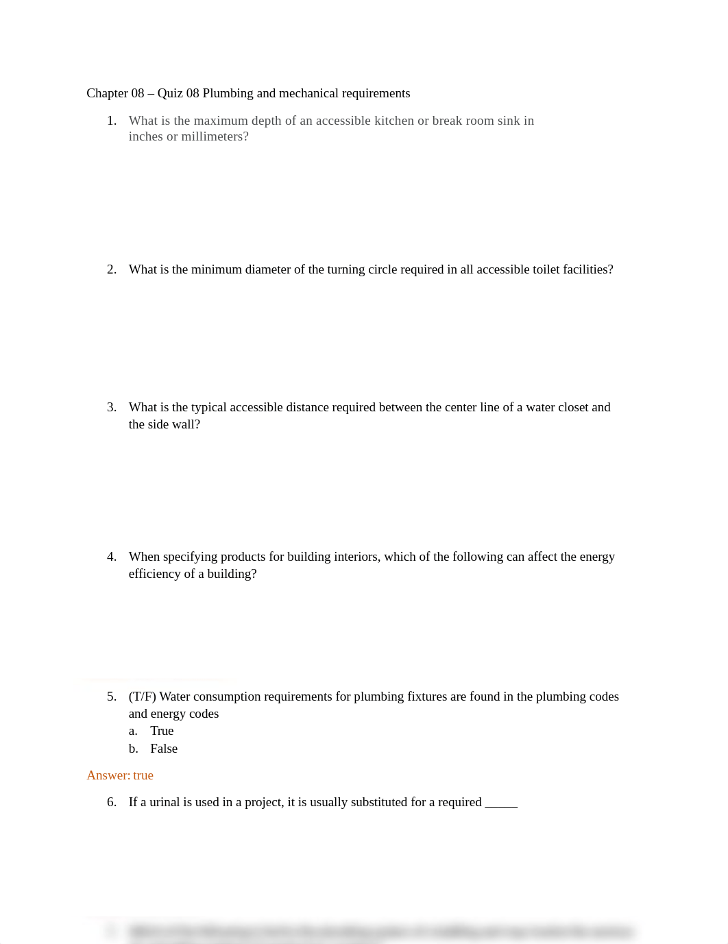 Chapter 08- Quiz 08 Plumbing and mechanical requirements.docx_dlkdk0170uy_page1