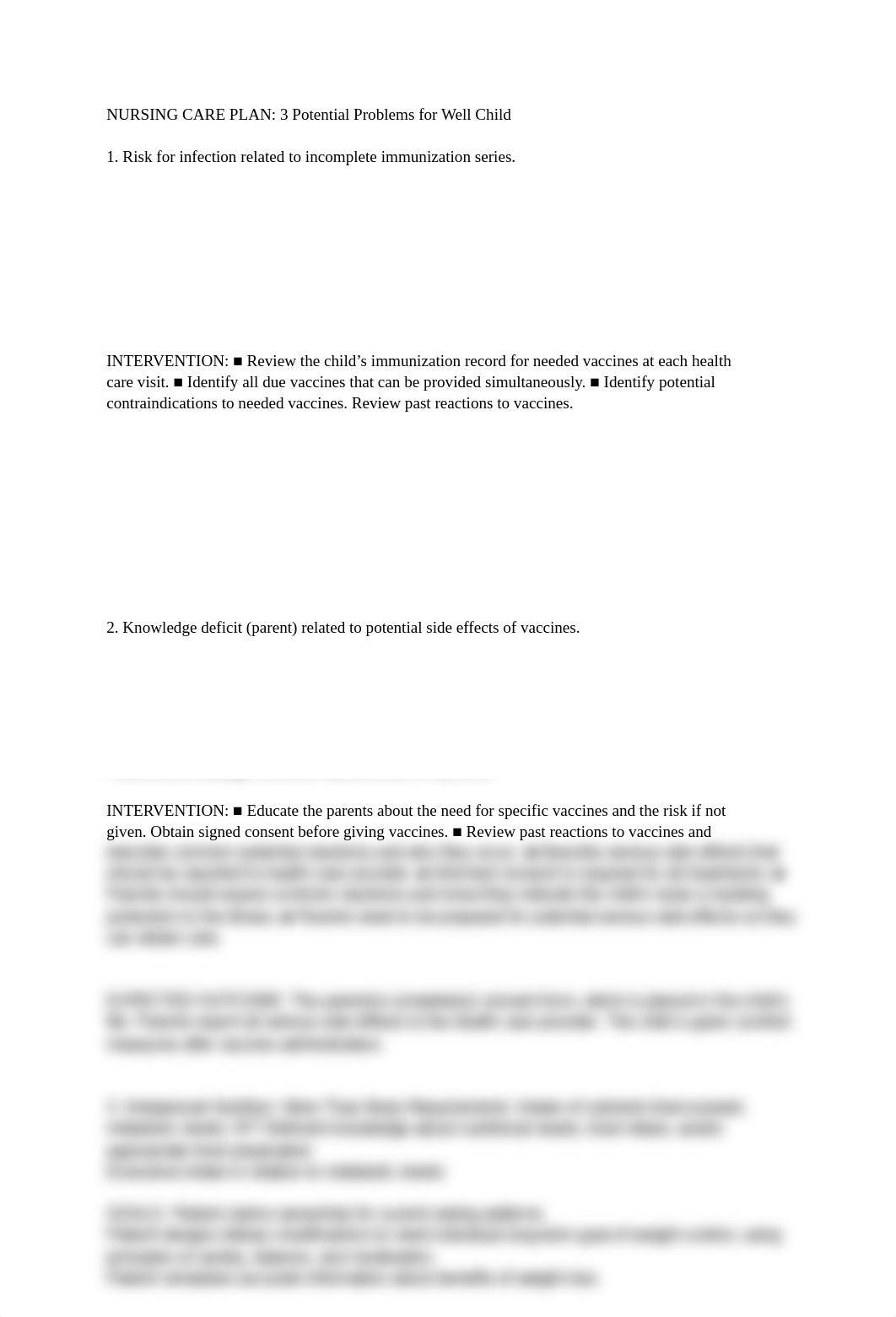 NURSING CARE PLAN_ 3 Potential Problems for Well Childanthonysalari.docx_dlke6pfj57r_page1
