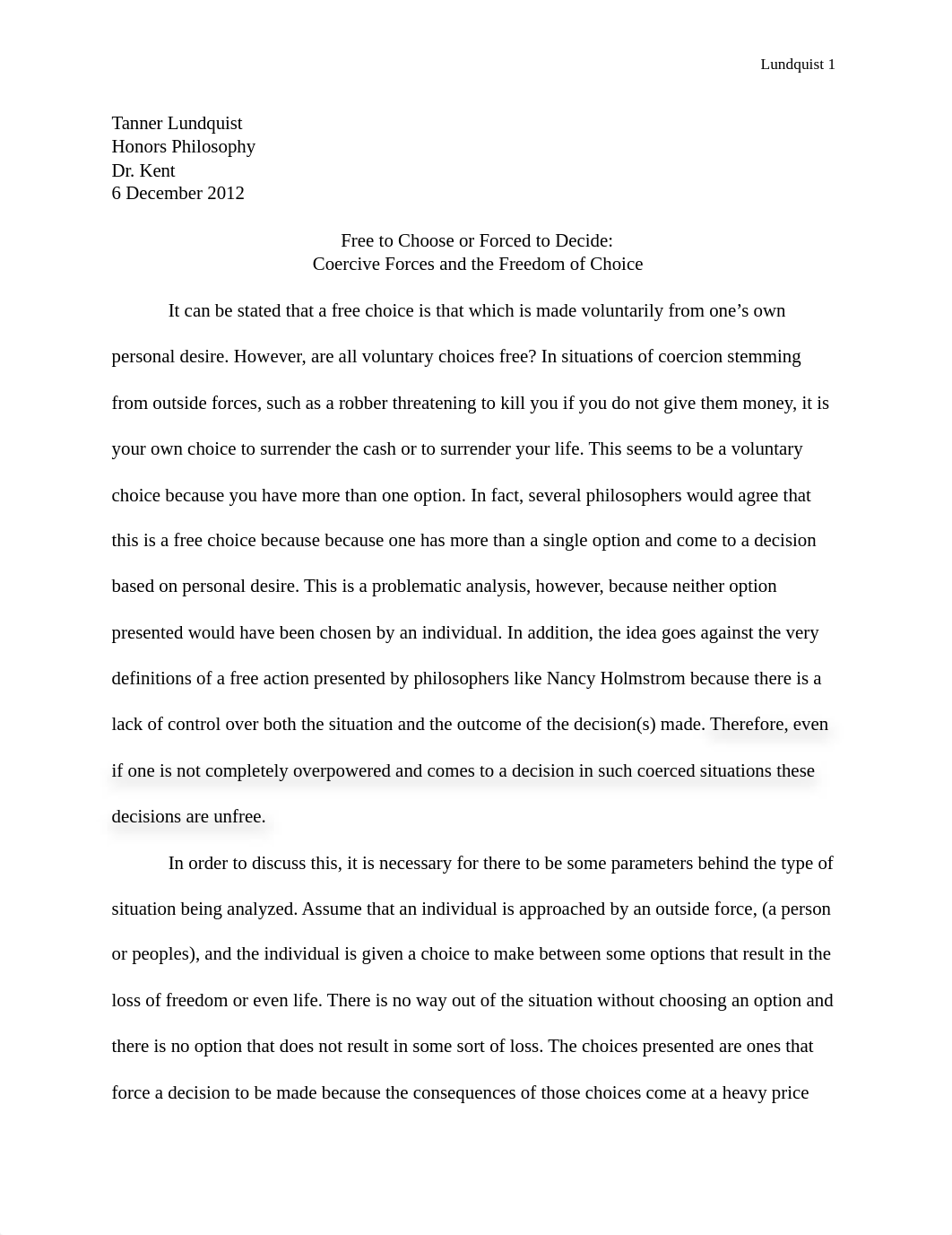 Final Philosophy Paper- Free to Choose or Forced to Decide- Coercive Forces and the Freedom of Choic_dlkf30xecio_page1