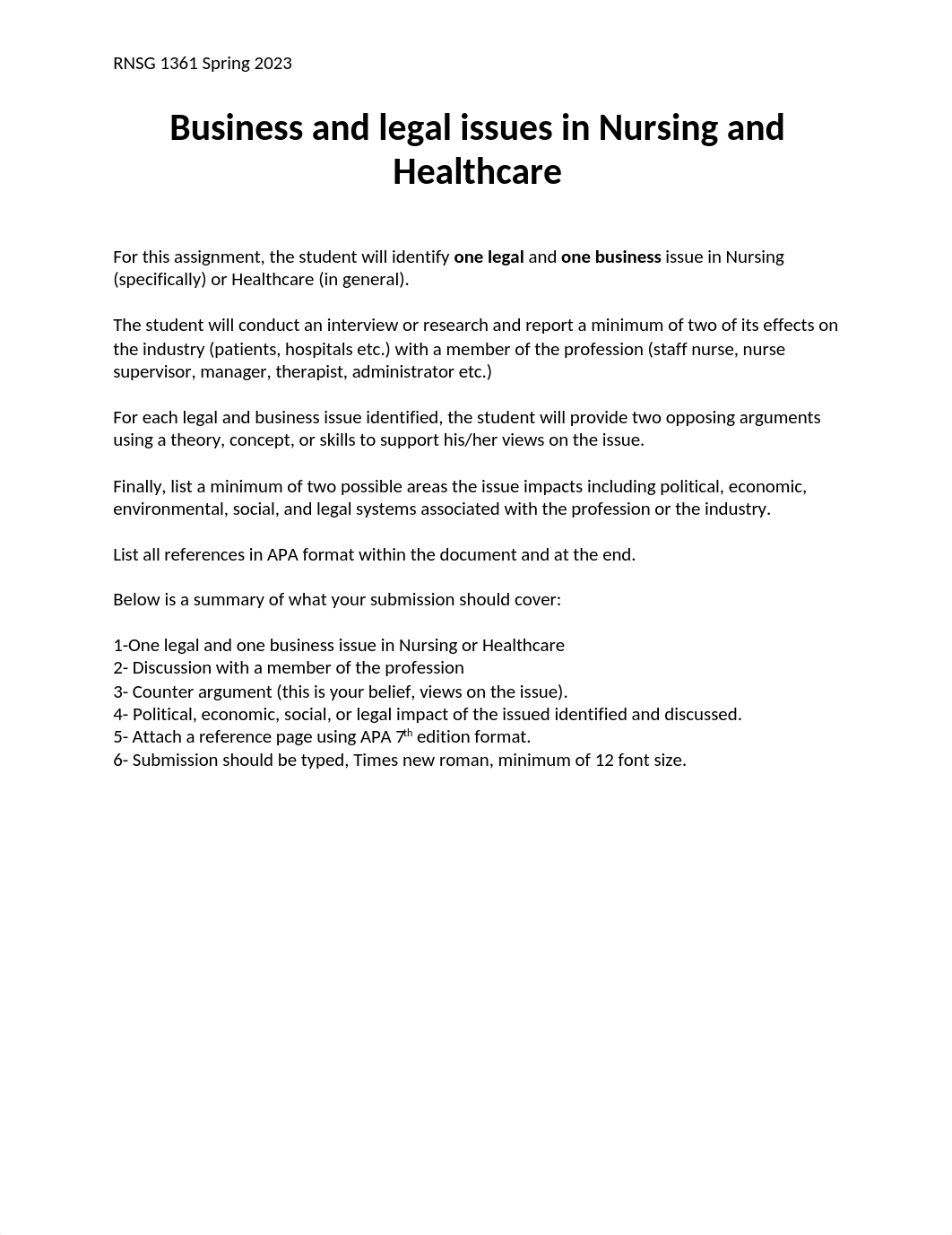 Business and legal issues in Nursing and Healthcare.docx_dlljhldlng1_page1