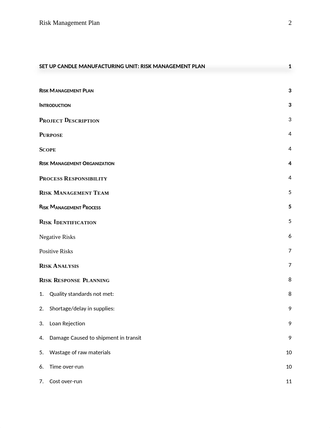 Set up Candle Manufacturing Unit Risk Management Plan_EM660_FinalProject.docx_dllk7qd28m9_page2