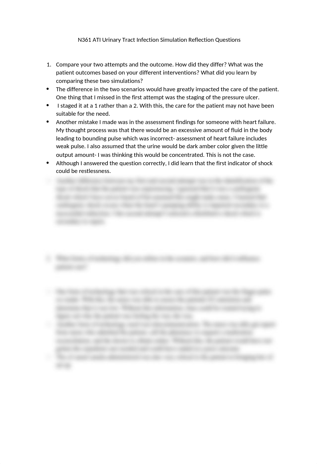 N361 ATI Urinary Tract Infection Simulation Reflection Questions.docx_dlllmo98okc_page1