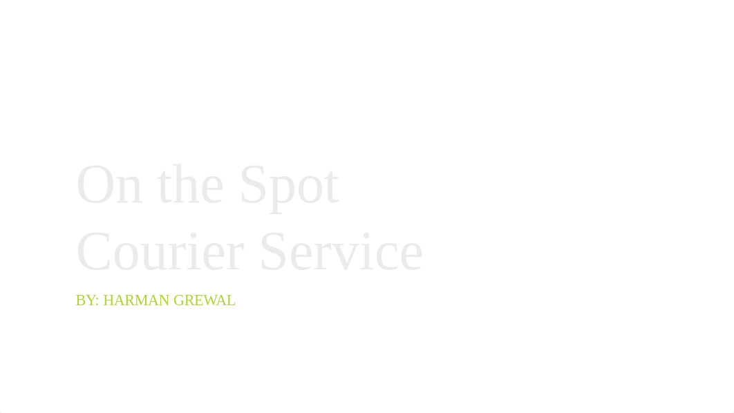 On the Spot Courier Service.pptx_dllnvh0a8a8_page1