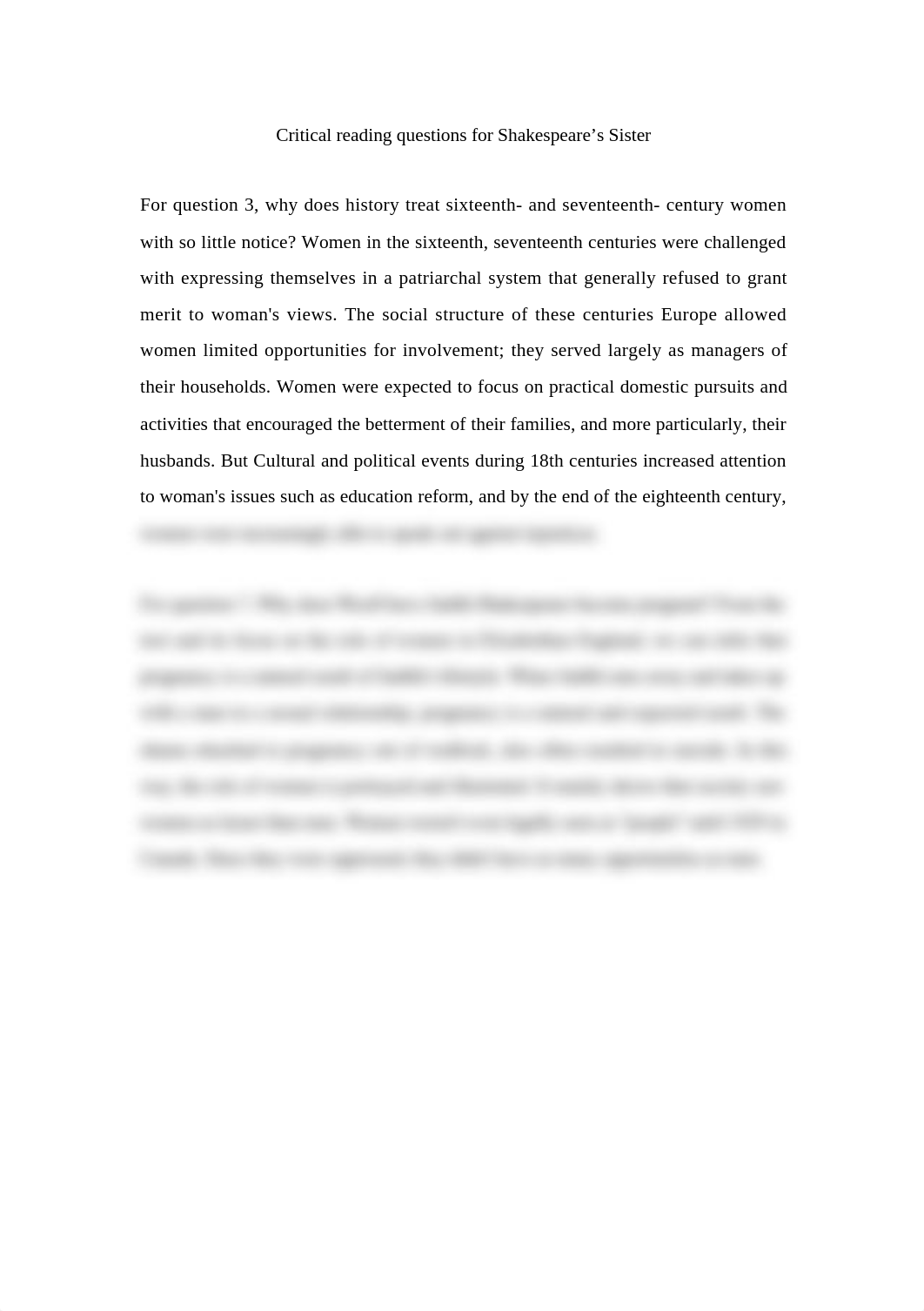 Critical reading questions for Shakespeare's Sister.docx_dllo6g9n172_page1