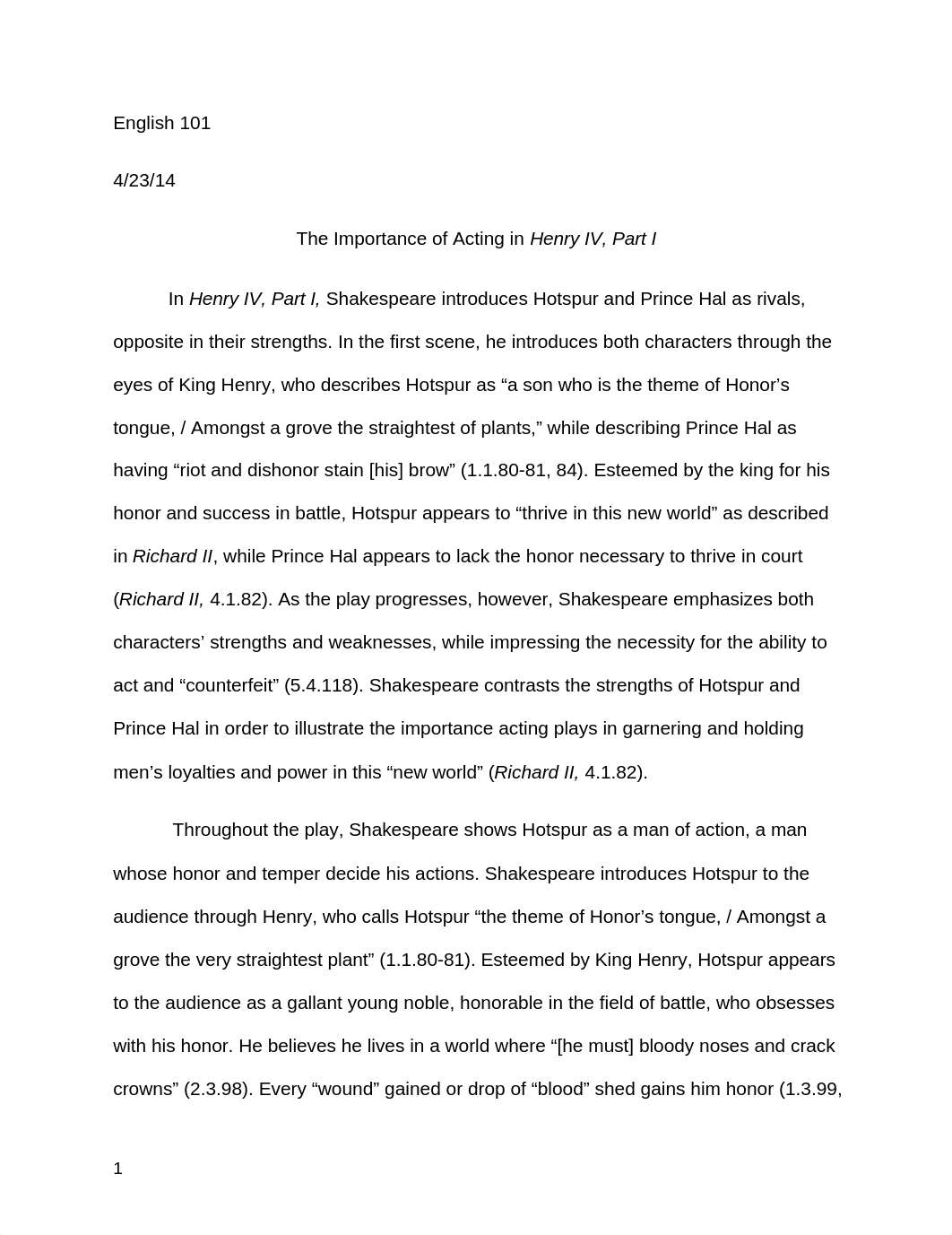 Essay on Acting in Henry IV, Part 1_dllrl1p9xvu_page1