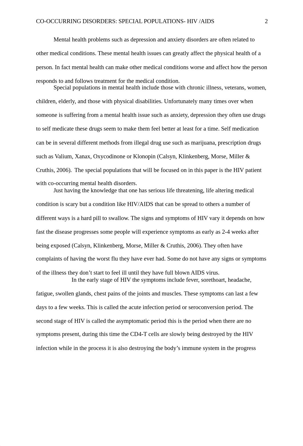 Week 5 CO-OCCURRING DISORDERS SPECIAL POPULATIONS- HIV AIDS.docx_dlm3g11houo_page2