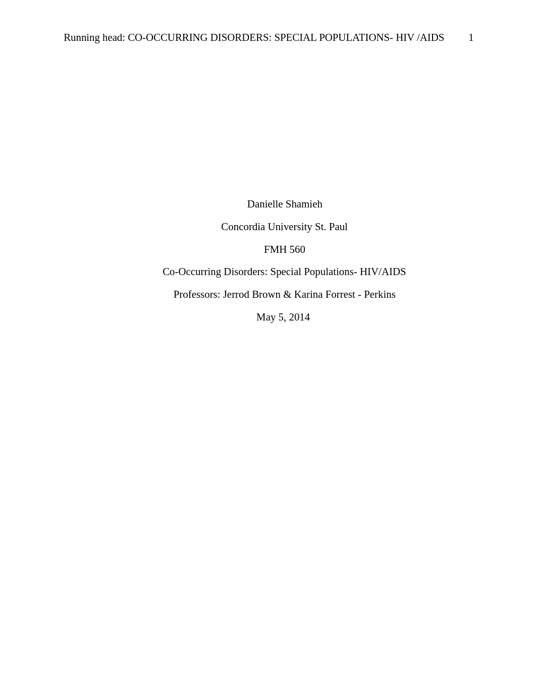 Week 5 CO-OCCURRING DISORDERS SPECIAL POPULATIONS- HIV AIDS.docx_dlm3g11houo_page1