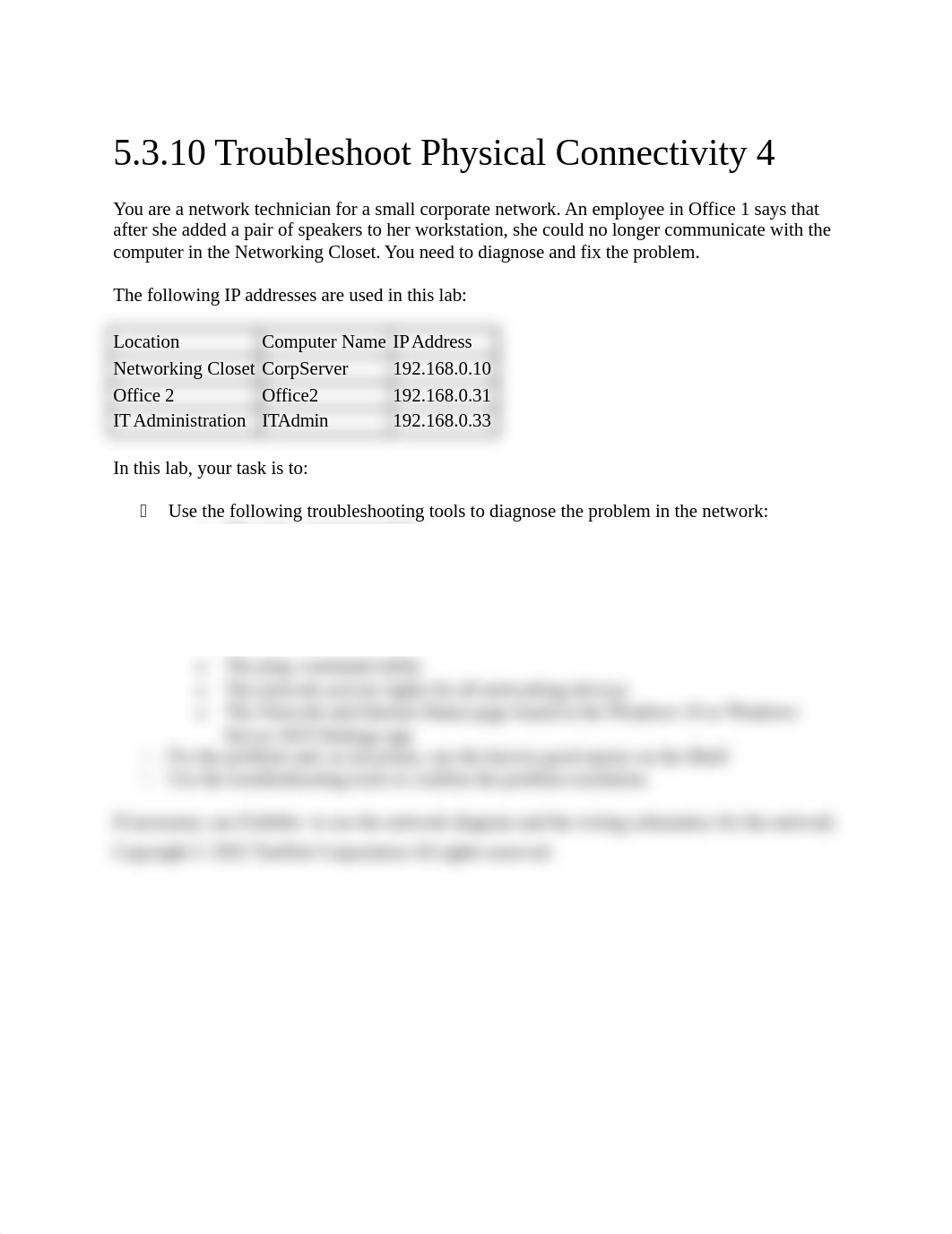 5.3.10 Troubleshoot Physical Connectivity 4.docx_dlmc95irhxj_page1