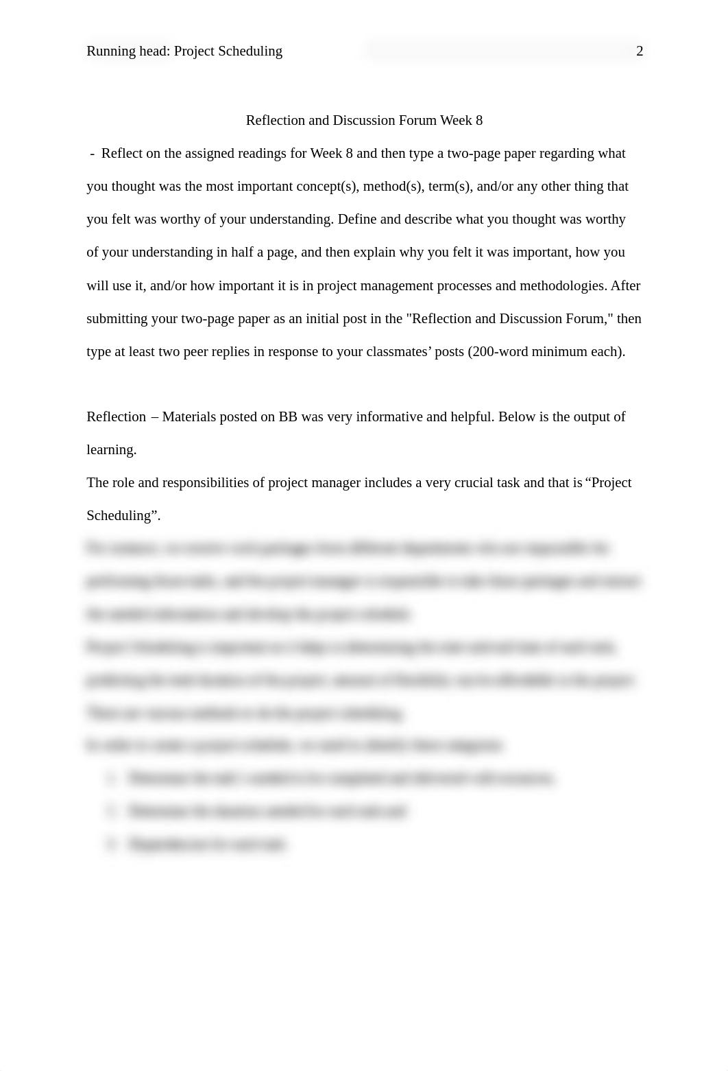Reflection and Discussion Forum - Project Scheduling.docx_dlmfuuarmsd_page2
