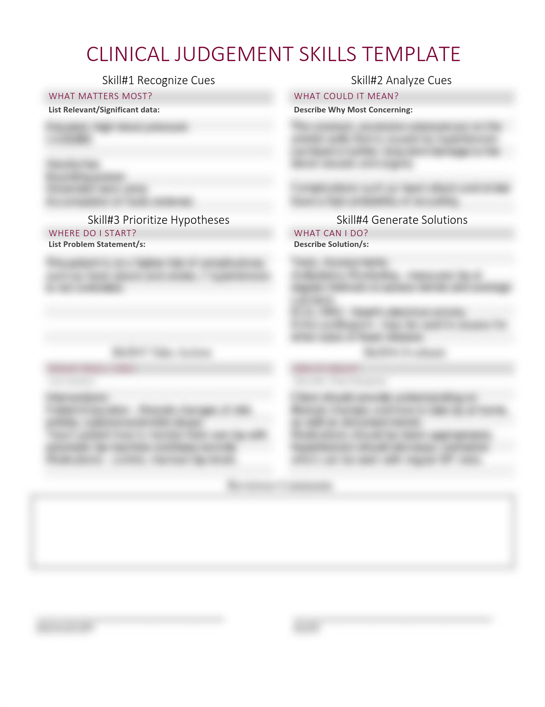 Clinical Judgement Skills Template (Week2).pdf_dlmzi3wnaop_page1