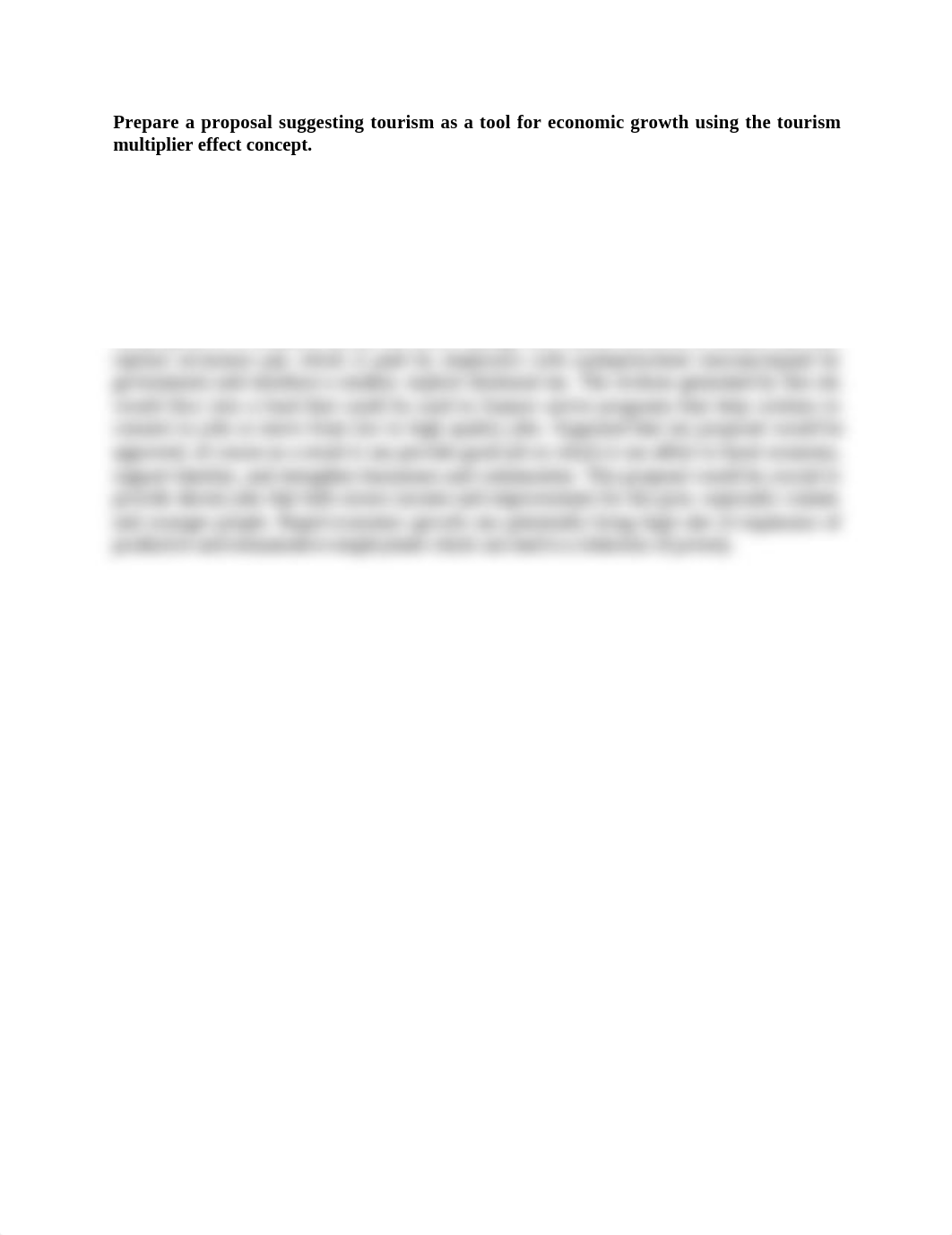 Prepare a proposal suggesting tourism as a tool for economic growth using the tourism multiplier eff_dlnaxlc5uov_page1