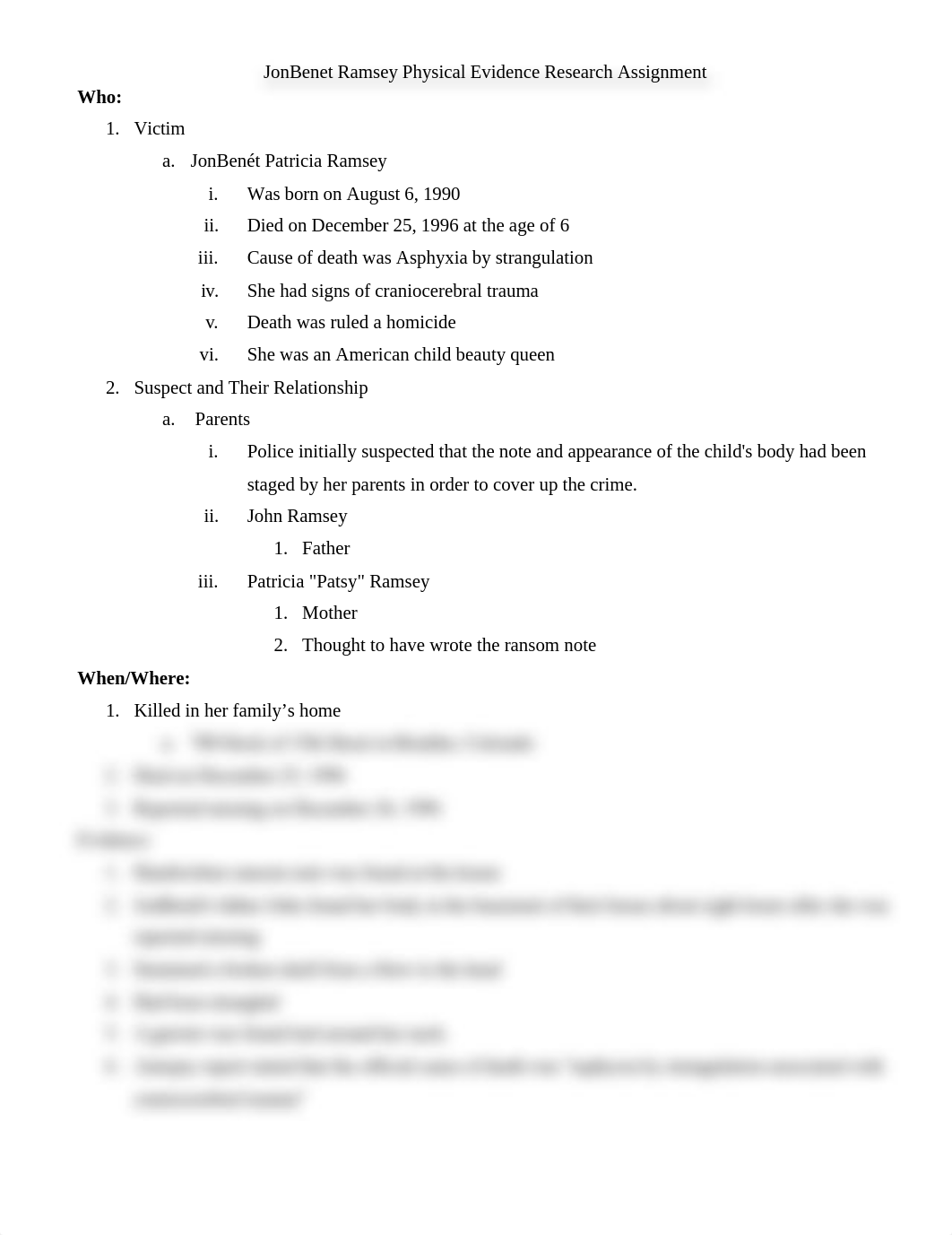 JonBenet Ramsey Physical Evidence Research Assignment_dlnh8qxxpys_page1