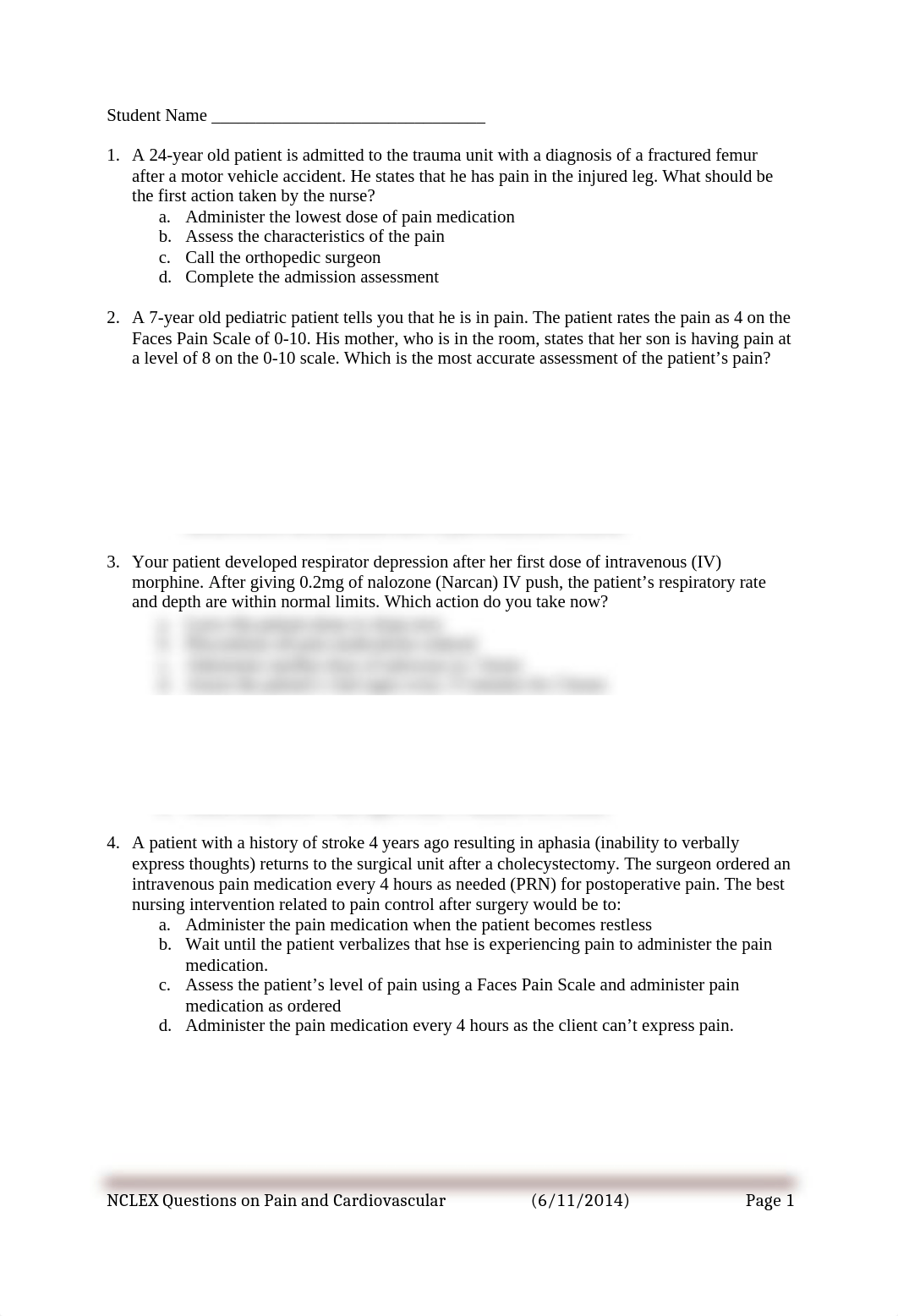 NCLEX questions NO answers Week 3 on pain and cardio_dlnklrlk14k_page1