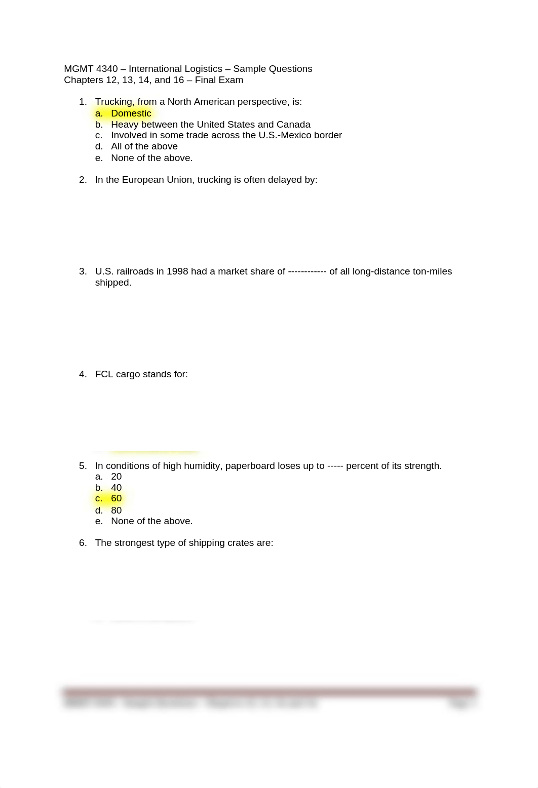 MGMT 4340 - Sample Questions - Chapters 12-13-14 and 16.(1).docx_dlnpovm64id_page1