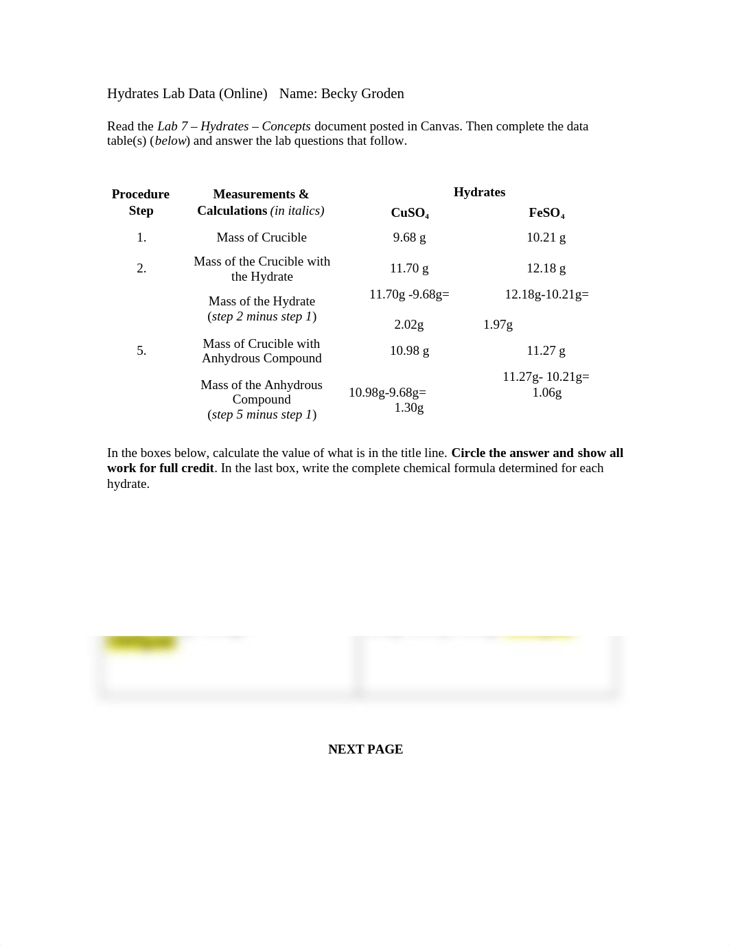 Lab 7 - Hydrates - OL Lab Report .docx_dlnzjwpfq0w_page1