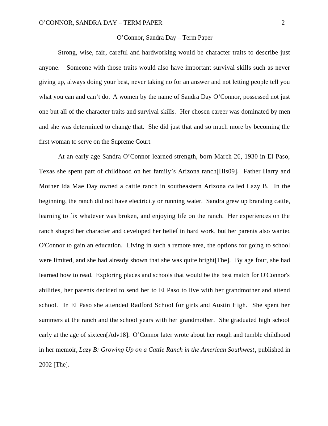 O'Connor, Sandra Day - Term Paper.docx_dlo8gt3lxah_page2