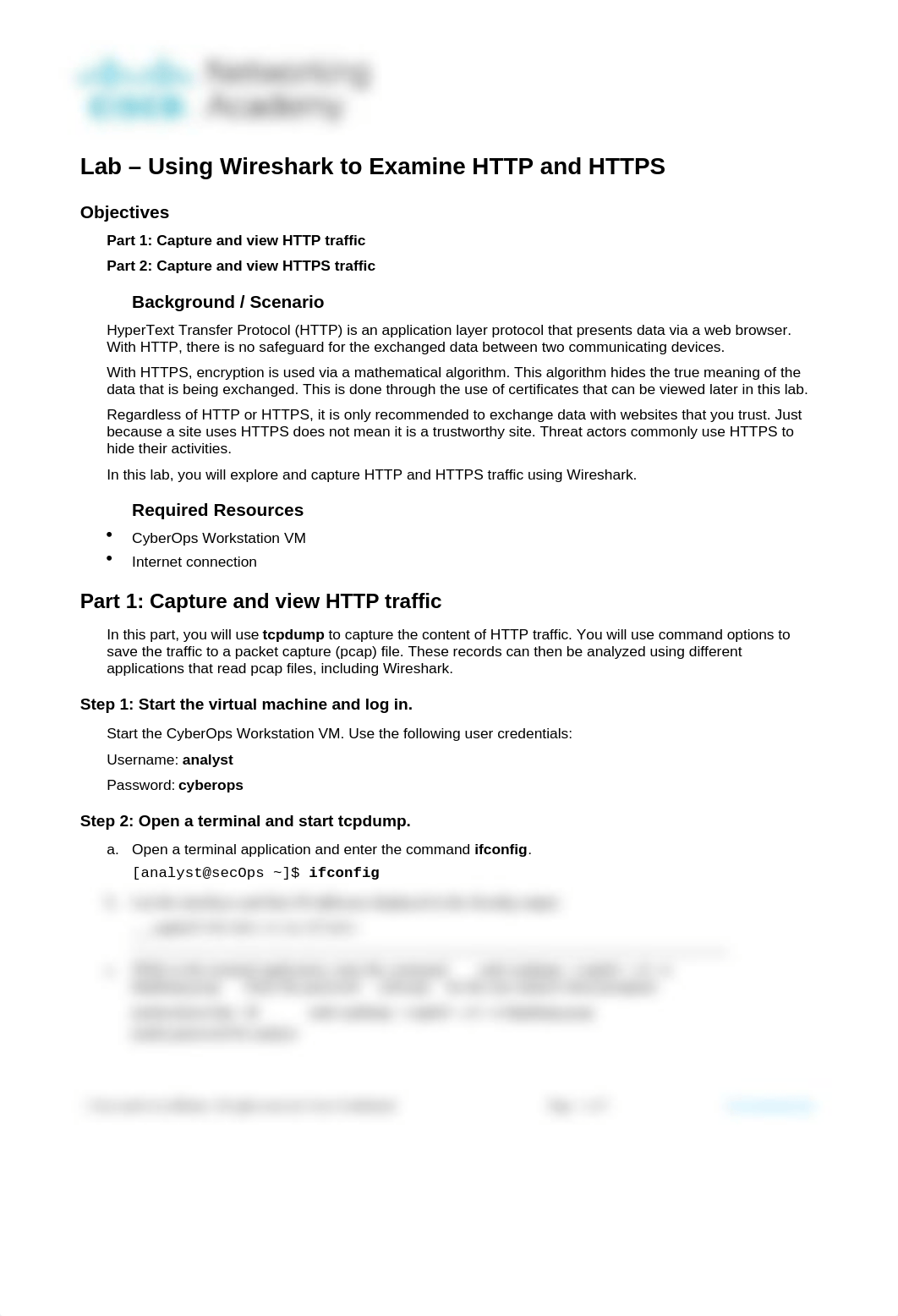 4.6.6.5 Lab - Using Wireshark to Examine HTTP and HTTPS Traffic.docx_dlofasui7ef_page1