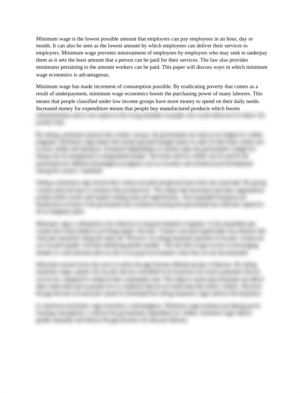 Minimum wage is the lowest possible amount that employers can pay employees in an hour.docx_dlpot05fjl0_page1