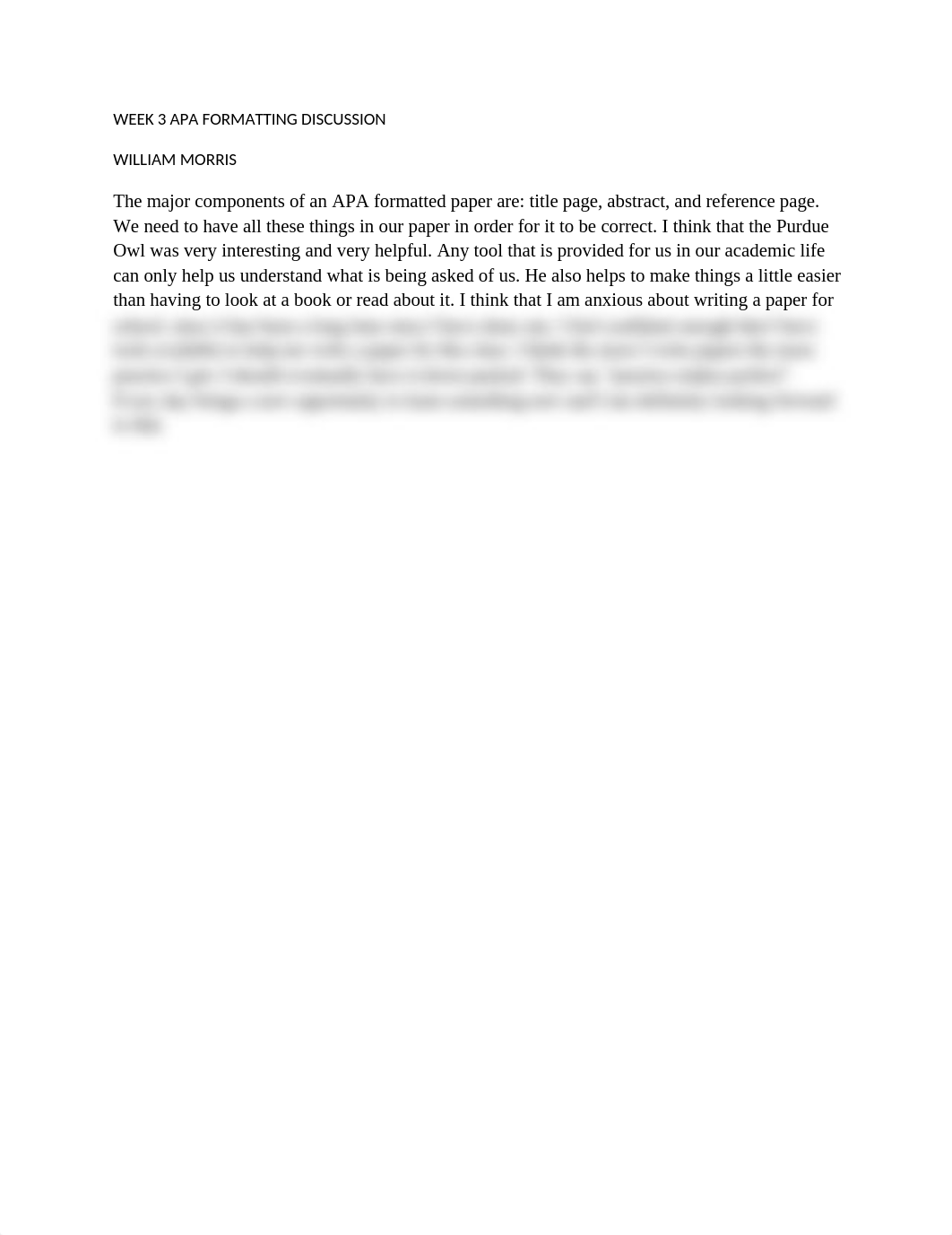 WILLIAM MORRIS WK 3 APA FORMATTING DISCUSSION_dlprz22mw90_page1