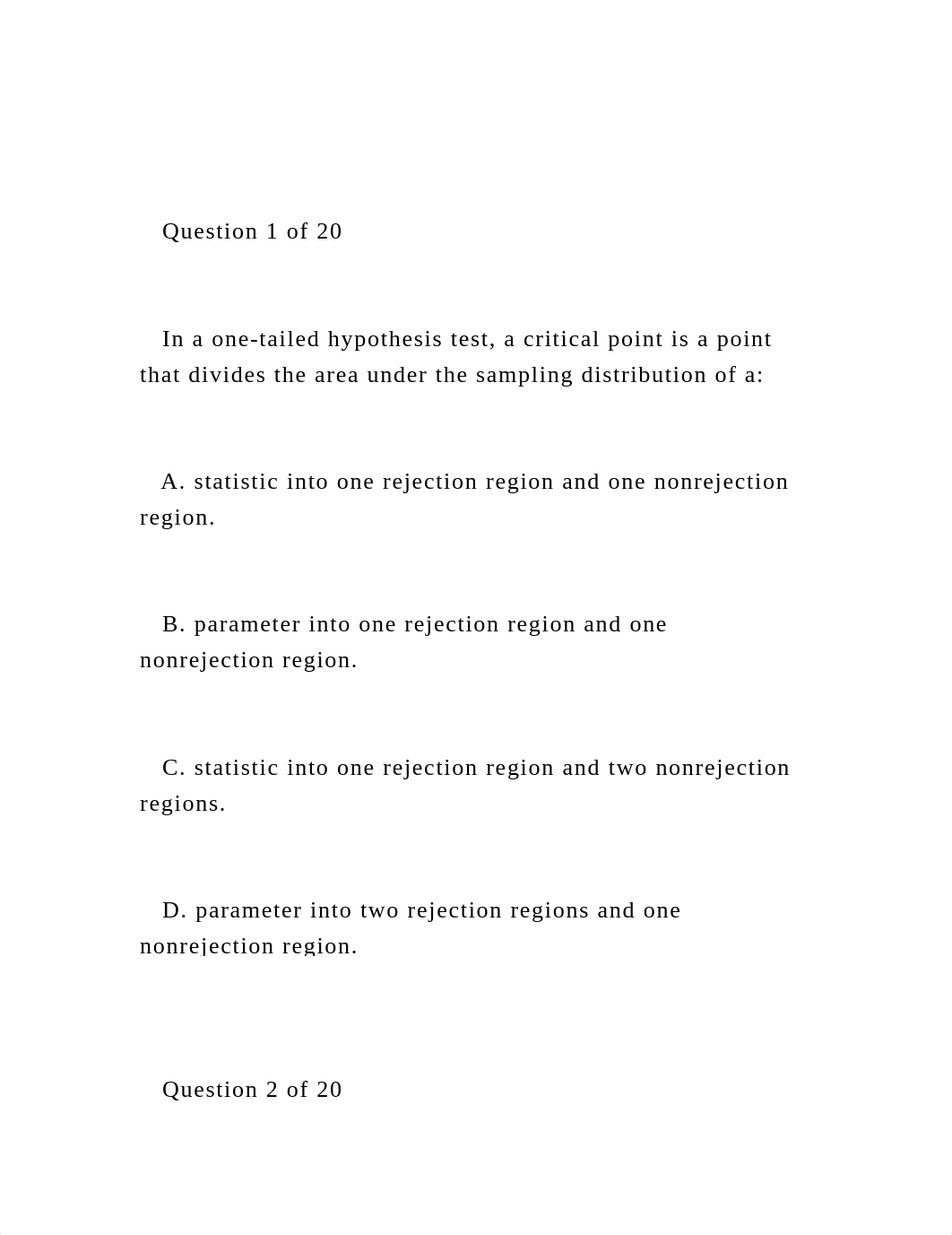 Question 1 of 20     In a one-tailed hypothesis test, a cr.docx_dlq81vo8jsu_page2