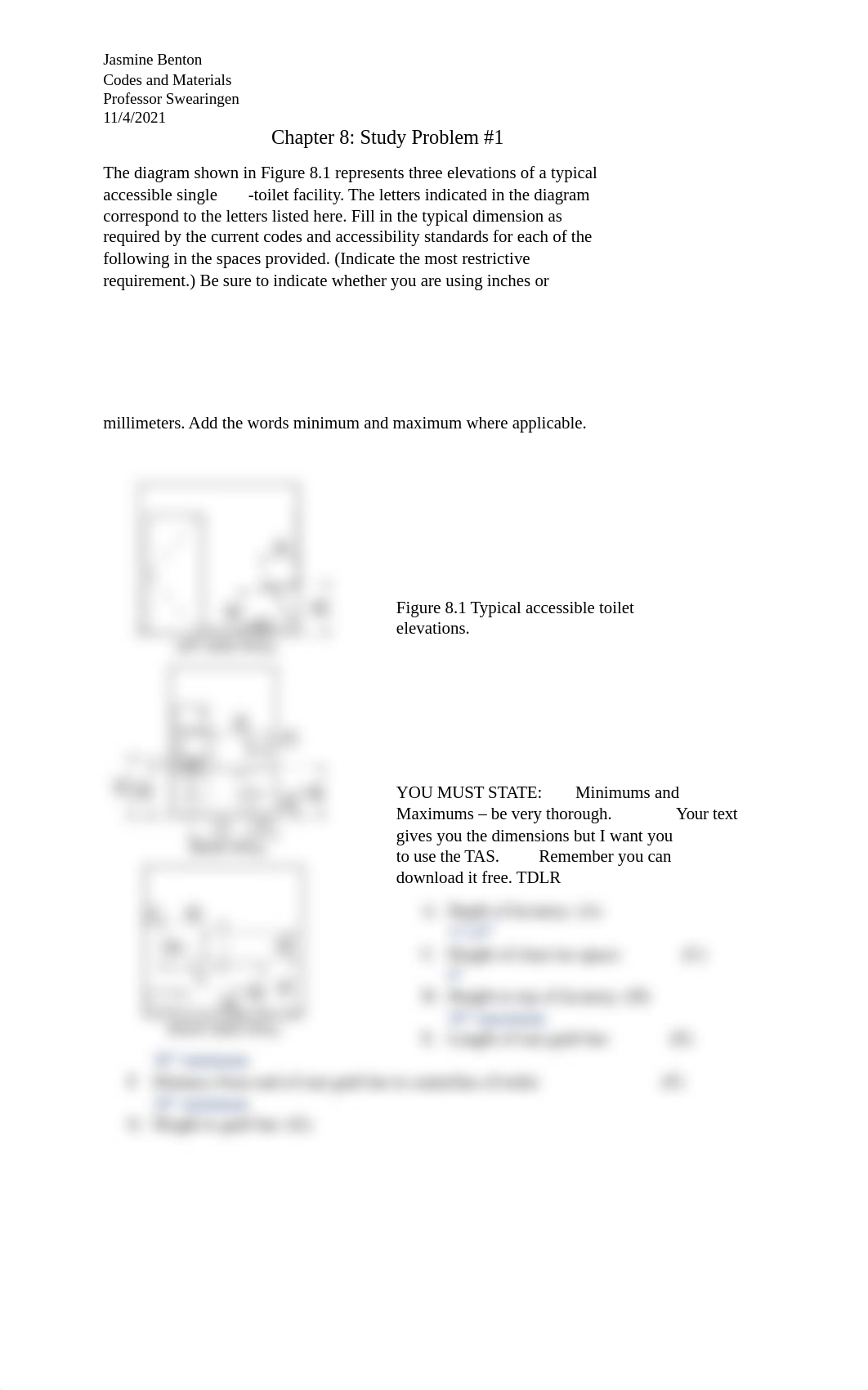 Jasmine Benton - Chapter 08 - Study Problem 01 - Plumbing and Mechanical Requirements.docx_dlqdowtb0gu_page1