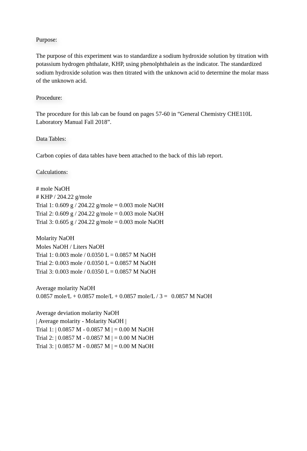 Determining the Molar Mass of an Unknown Acid by Titration - chem.pdf_dlqycjda35o_page2