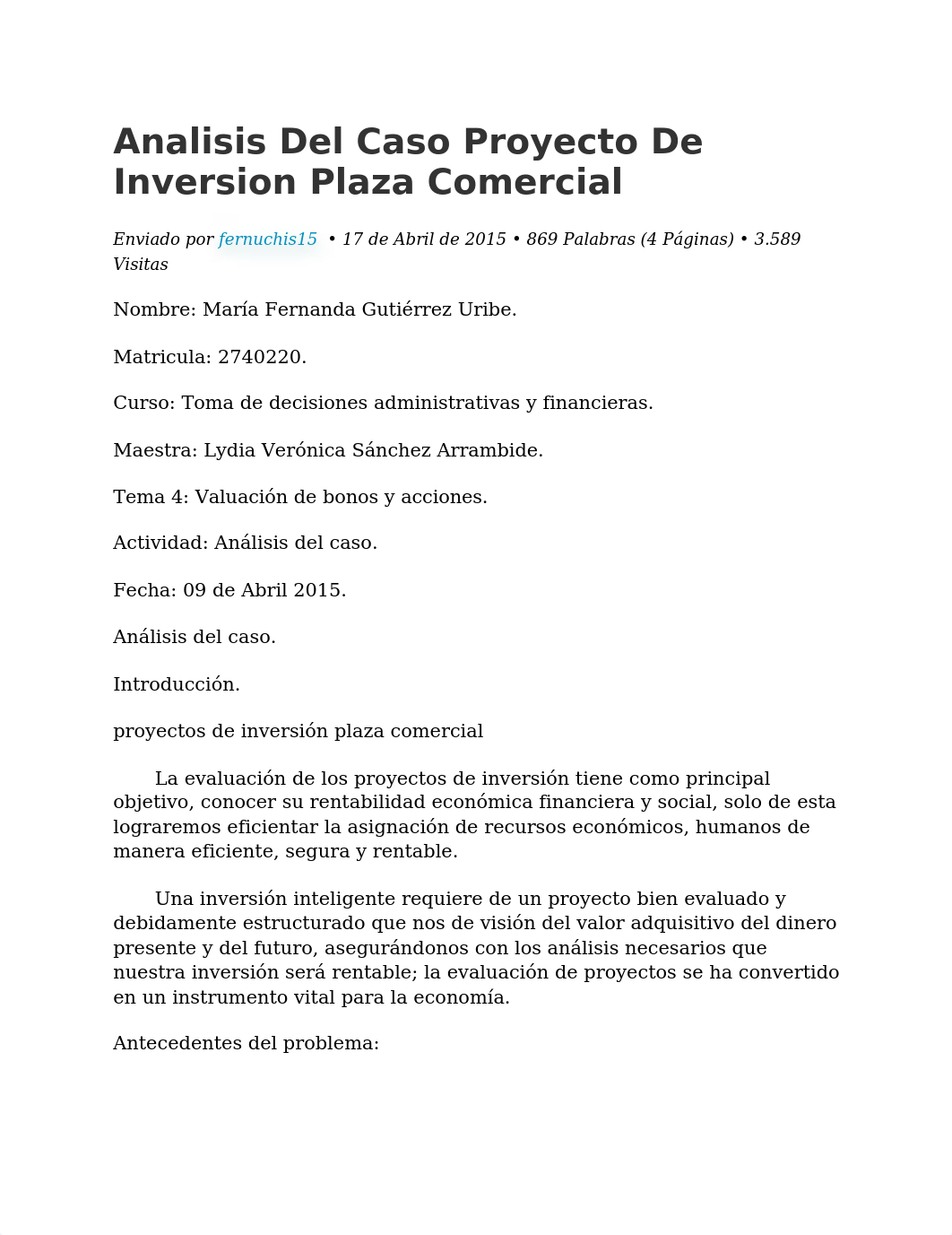 Analisis Del Caso Proyecto De Inversion Plaza Comercial - ejemplo tarea 2 ejemplo_dlrdak451ky_page1