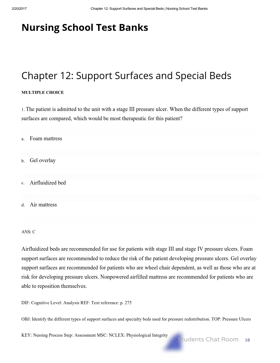 Chapter 12_ Support Surfaces and Special Beds _ Nursing School Test Banks_dlrge1t1pxe_page1