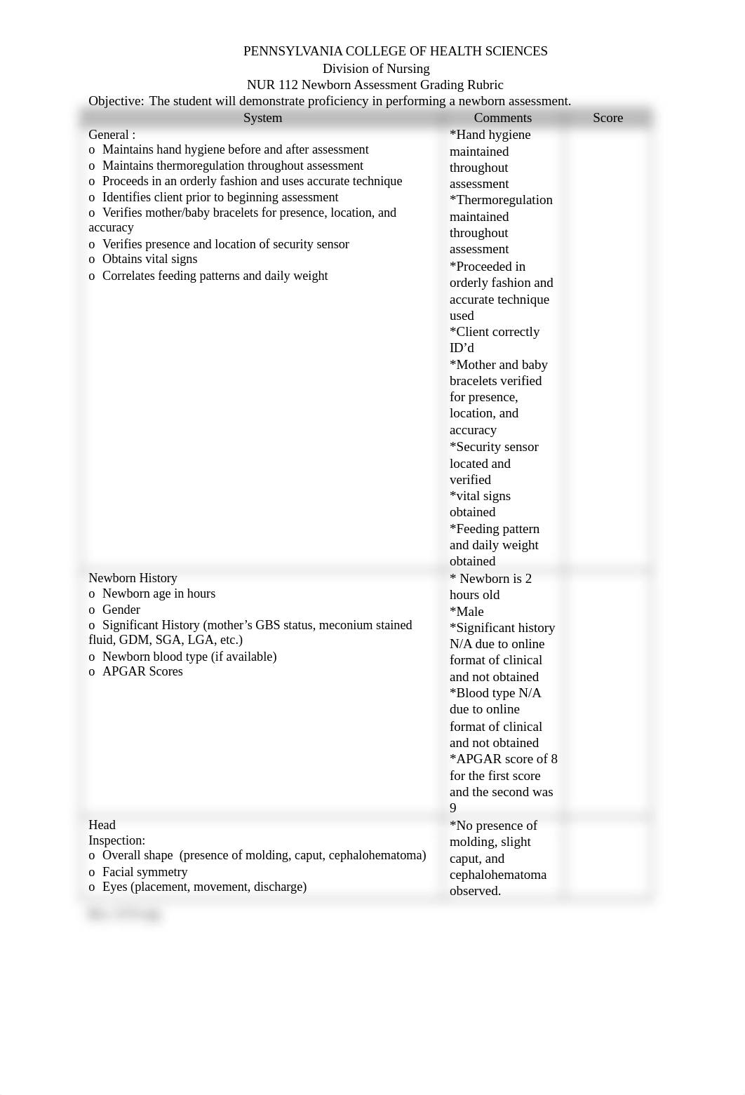 Newborn Assessment & Written Documentation.docx_dlrmvbhegke_page1