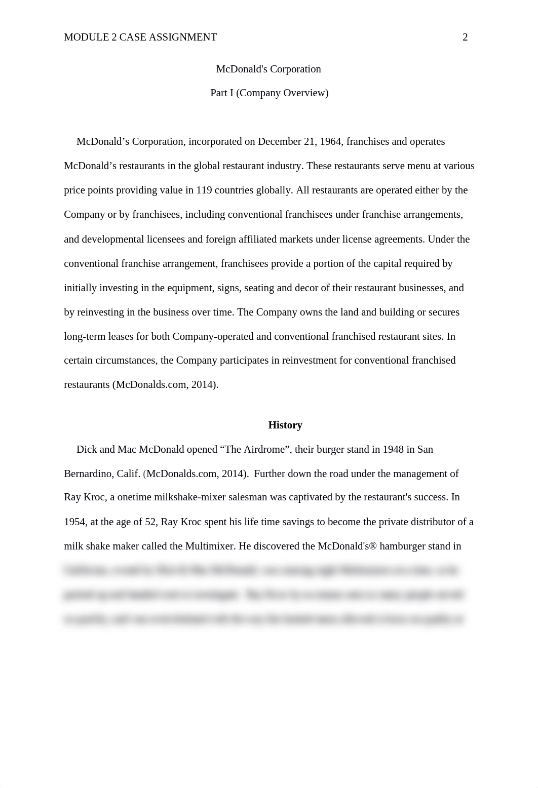 Rosalind Stinson Week 2 Case Study PART 1 McDonalds Corporation Overview.docx_dlsmrsvx0p6_page2