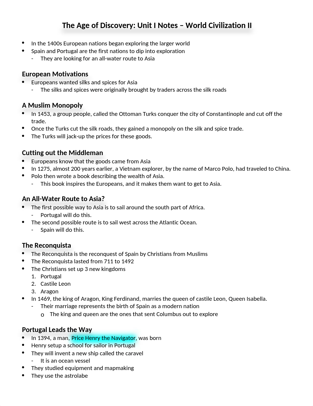 The Age of Discovery- Unit I Notes - World Civilization II[10453].docx_dlsorpufs5r_page1