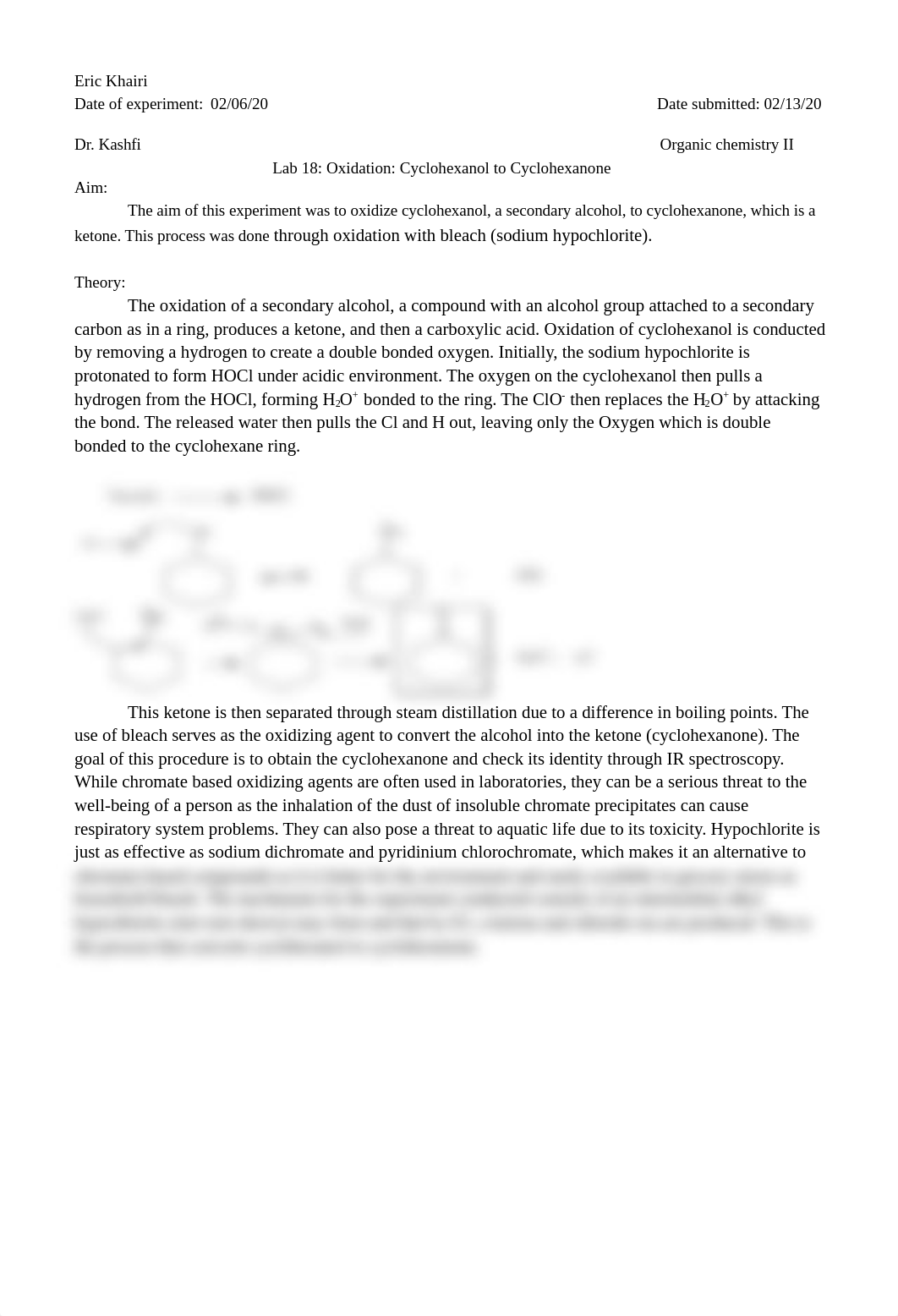 Lab 18_ Oxidation_ Cyclohexanol to Cyclohexanone; Cyclohexanone to Adipic Acid.docx_dlswpcwaiuz_page1