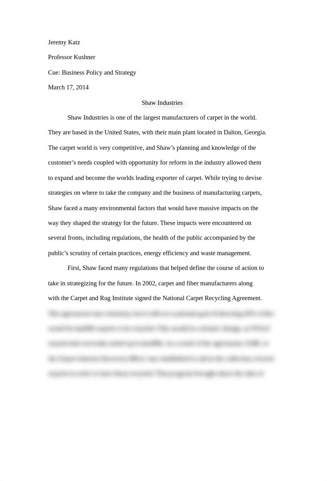 Capstone - Business policy and strategy - Shaw industries_dlu3wj19opa_page1