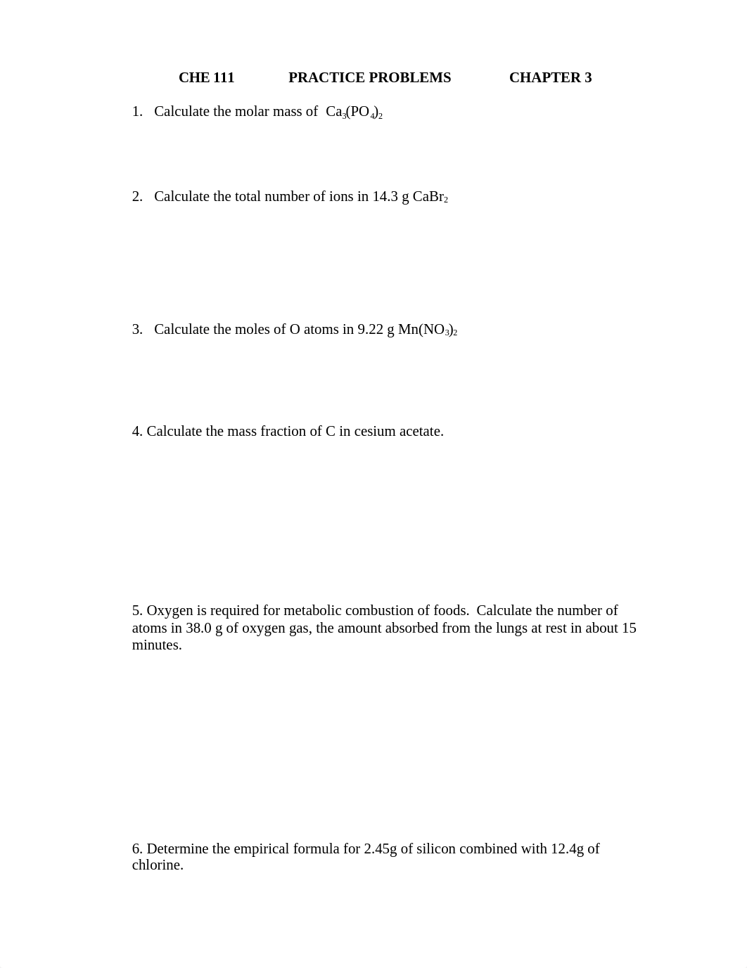 111-CHE chapter 3 practice problems partial solutions-1.docx_dlu8gi0ifwv_page1