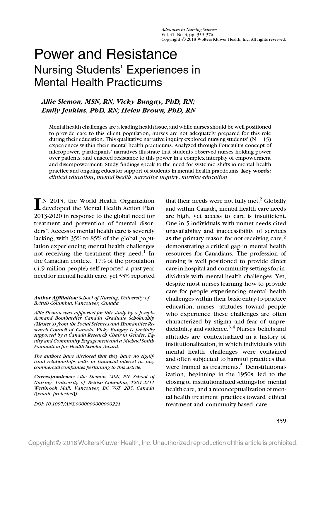 Article- Nursing Students' Experiences in Mental Health Practicums.pdf_dlu9kygwsao_page1