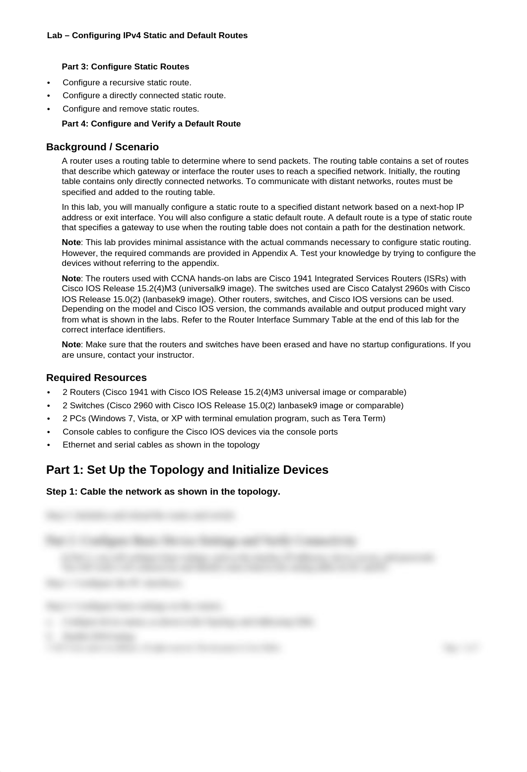 2.2.2.5 Lab - Configuring IPv4 Static and Default Routes_dlubt10nyn1_page2