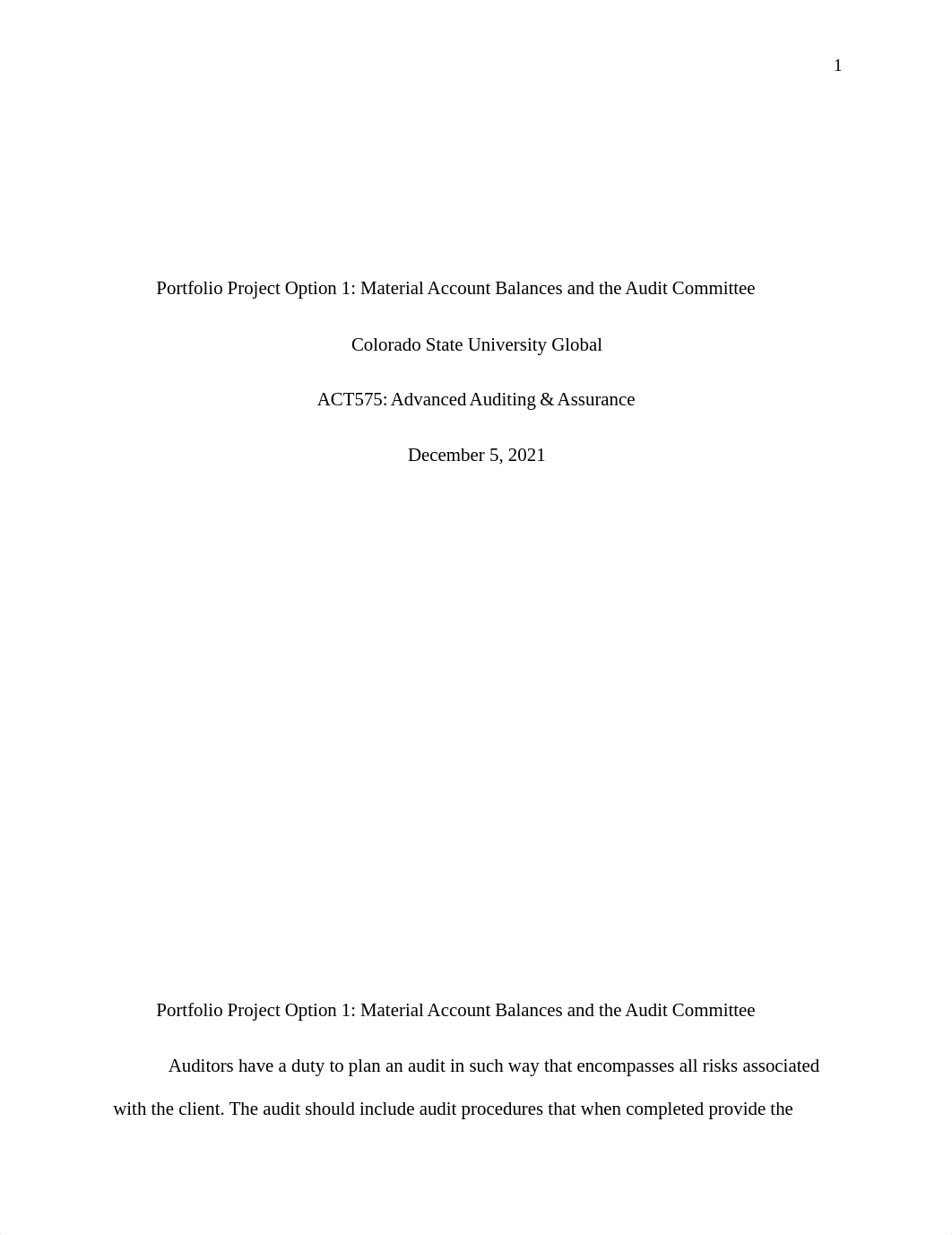 Portfolio Project Option 1 - Material Account Balances and the Audit Committee.docx_dlud5heyc5n_page1