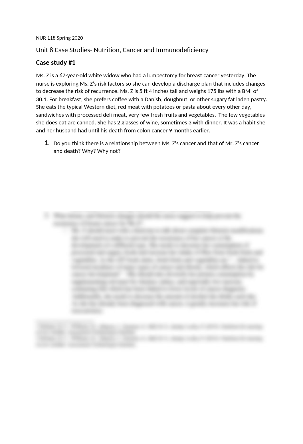 Case studies and Case Study questions Unit 8_NUR 118 Spring 2020 (1).docx_dlurk5xh0g9_page1