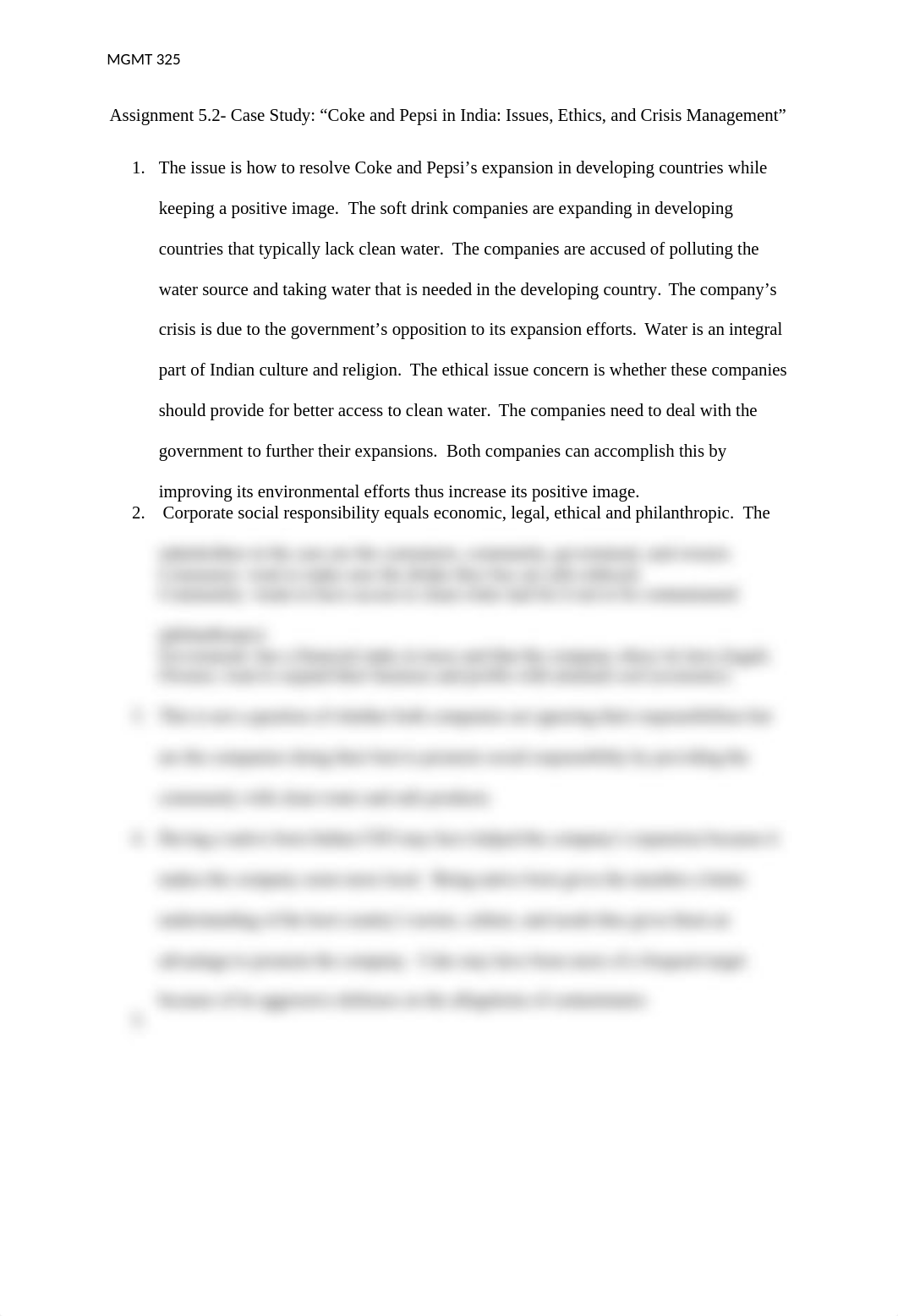 mgmt 325 Assignment 5.2- Case Study Coke and Pepsi in India Issues, Ethics, and Crisis Management.do_dlux1szr62q_page1