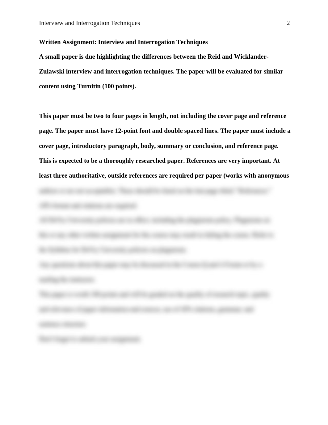 Interview and Interrogation Techniques week 3 Crmj 420 .docx_dluy85vmp30_page2